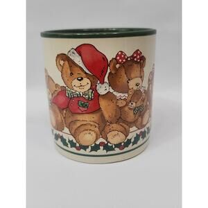Potpourri Press Marvelous Mugs Teddy Bear Santa Vintage Ceramic Mug 1987
